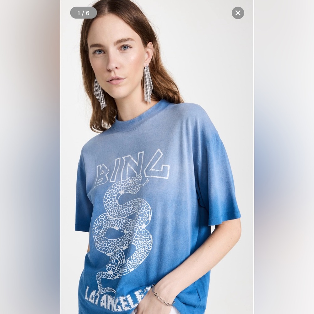 Anine Bing Ashton Snake Tee